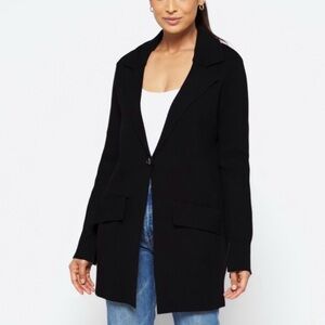 Free People Sarah Black Sweater Blazer Jacket